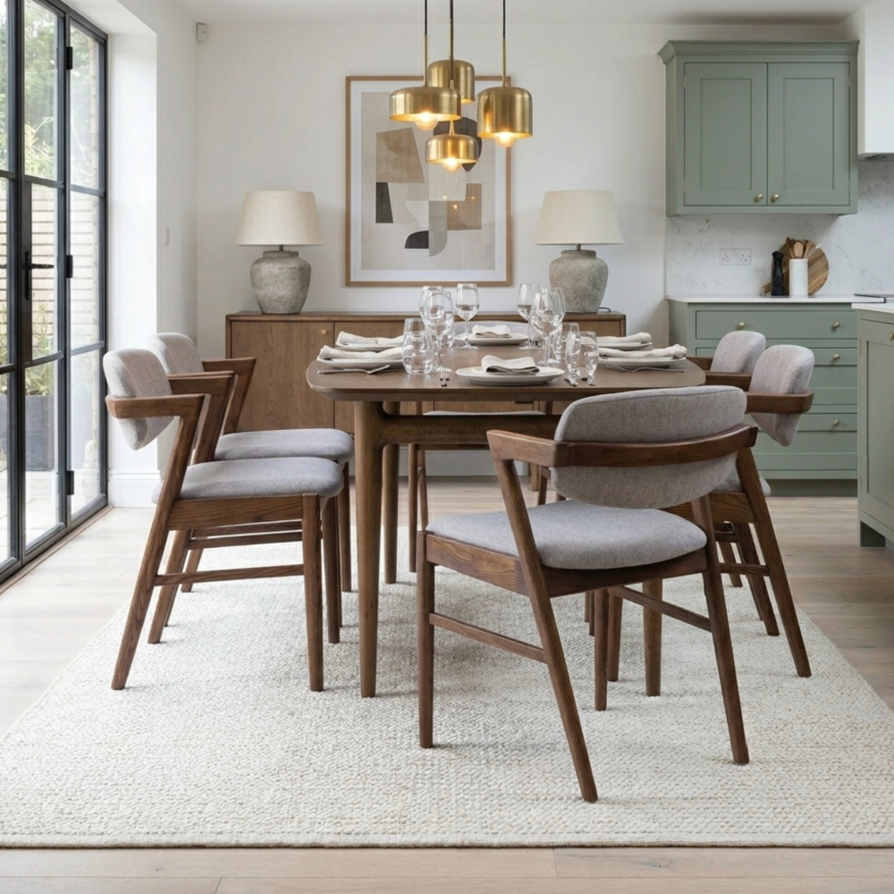 G-PLAN Marlow Extending 160/215 table and 6 darcy chairs package