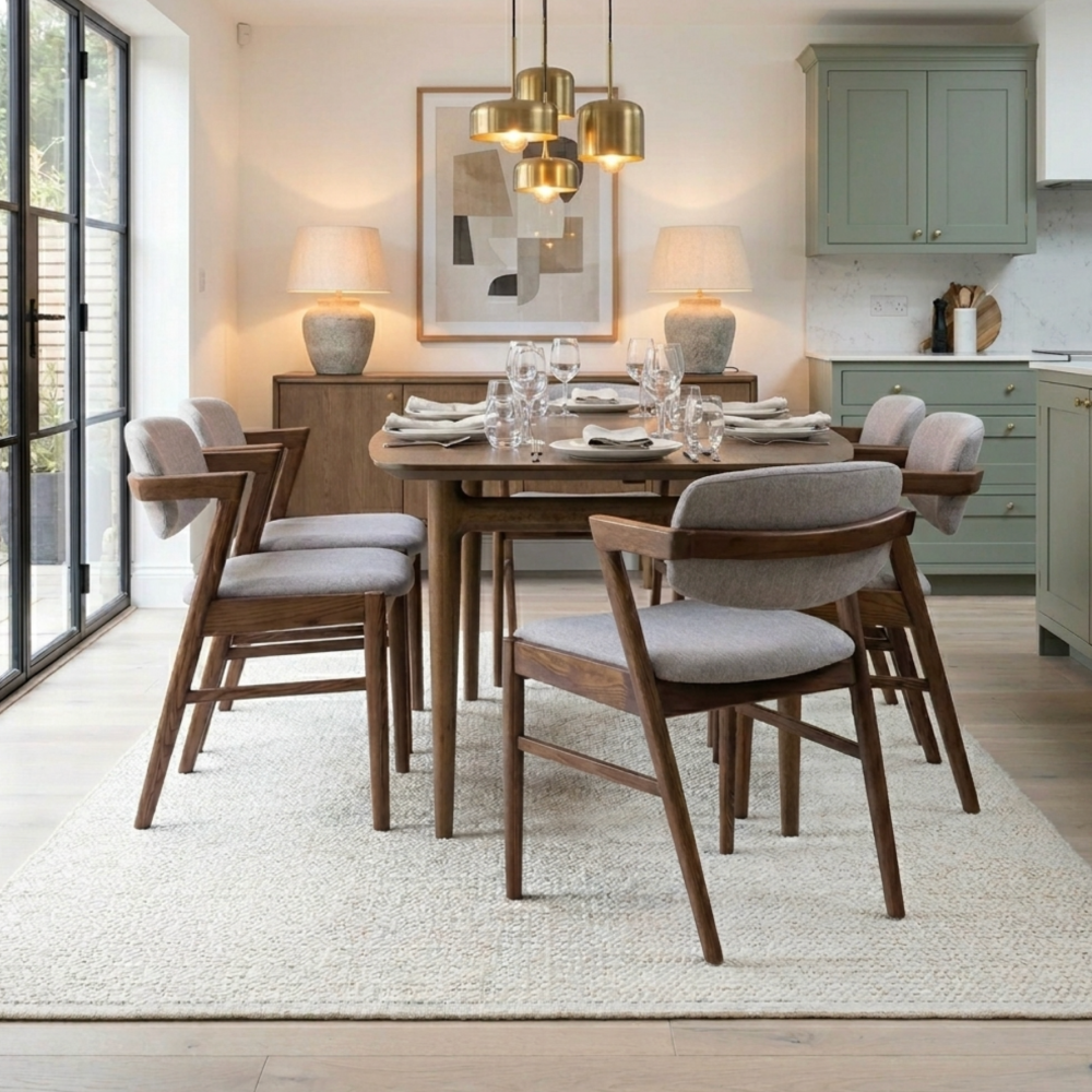 G-PLAN Marlow Extending 160/215 table and 6 darcy chairs package