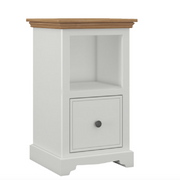 Narrow 1 Drawer Open Shelf Bedside