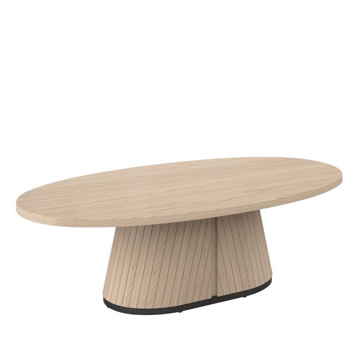 Vega Scandi Oak & Peppercorn Oval Coffee Table