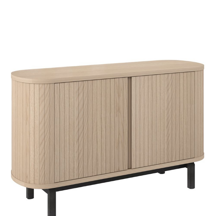 Vega Scandi Oak & Peppercorn Narrow Sideboard