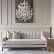 Theodore Buttoned Sofa in Ivory Fabric 200cm