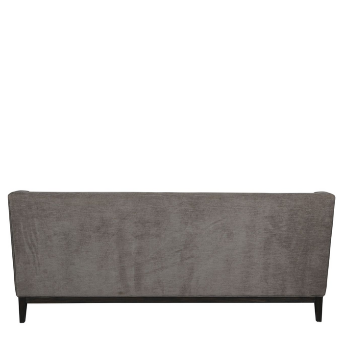 Theodore Buttoned Sofa in Warm Grey Fabric 200cm