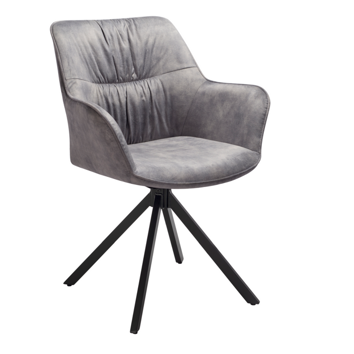 Silver  Grey Swivel Chair