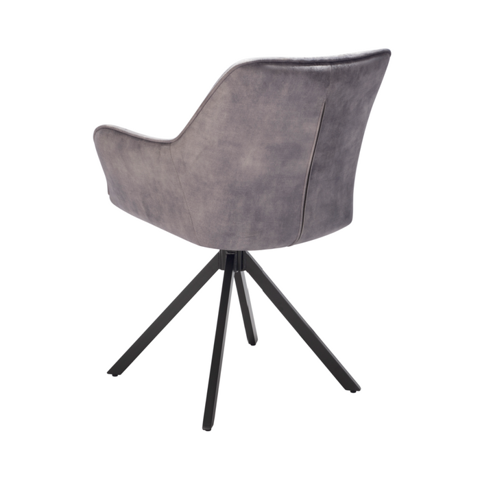 Silver  Grey Swivel Chair