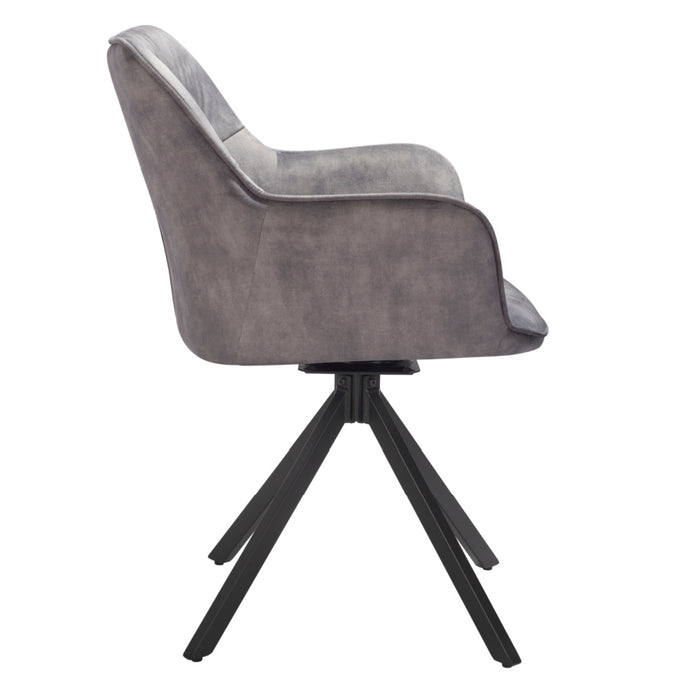 Silver  Grey Swivel Chair