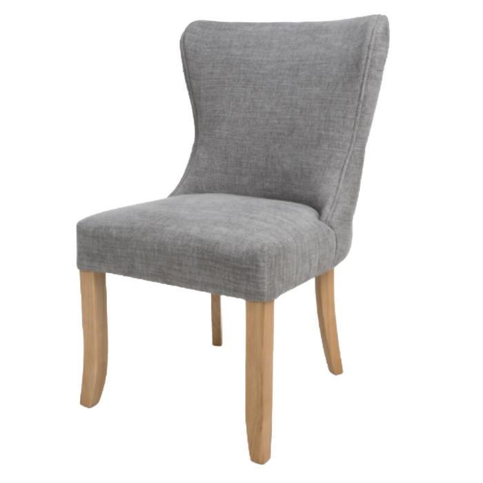 Cole  Natural Grey Weave Button back chair