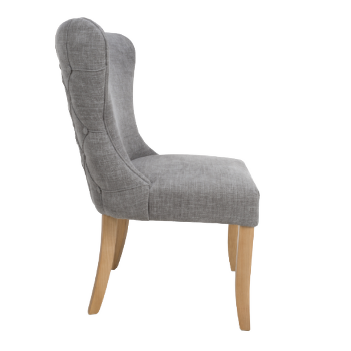 Cole  Natural Grey Weave Button back chair