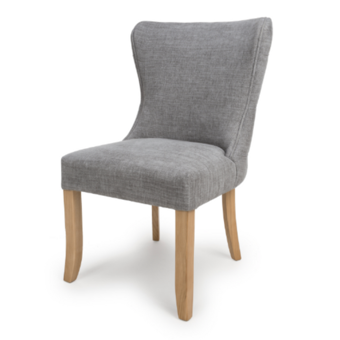 Cole  Natural Grey Weave Button back chair