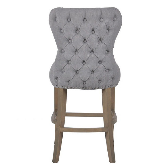 Guia Button Back Counter Stool in Grey