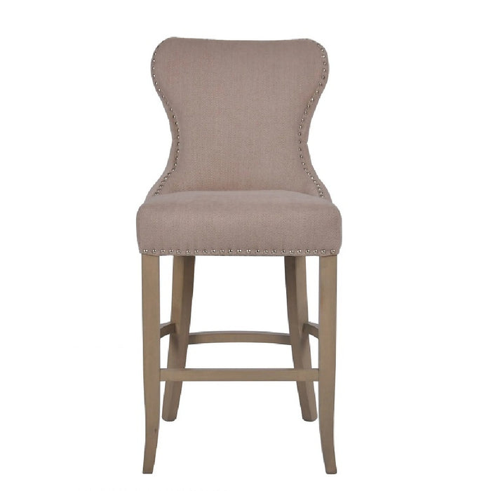 Guia Beige Button Back Counter Stool