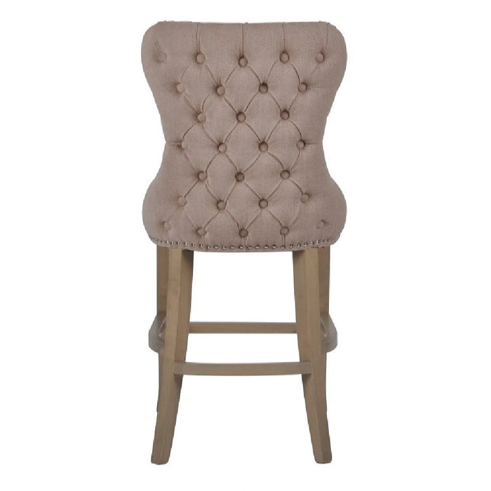 Guia Beige Button Back Counter Stool