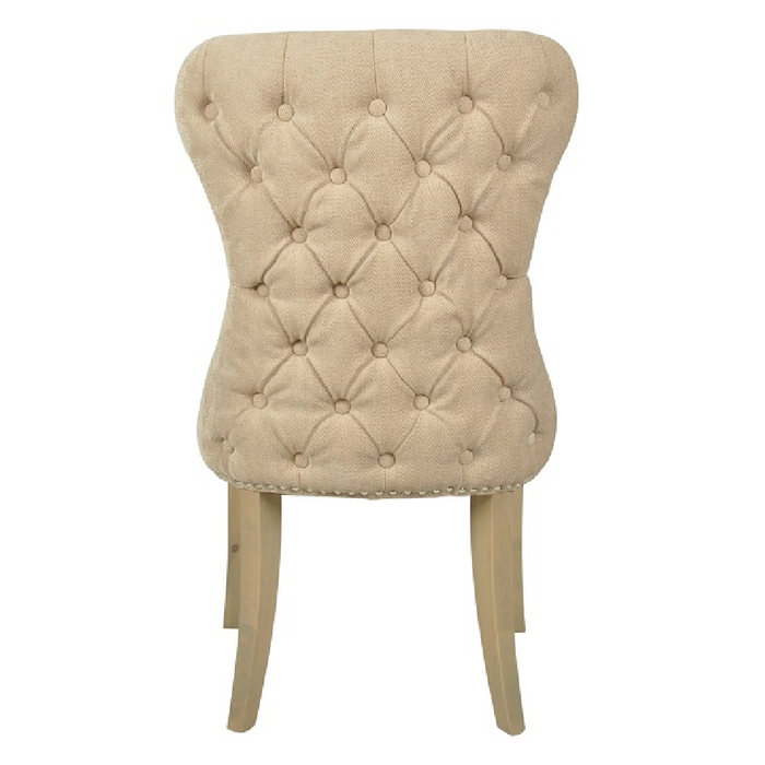 Guia Beige Button Back Dining Chair