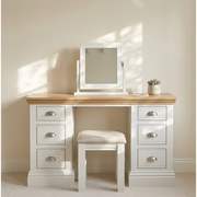 New England Double Pedestal dressing table
