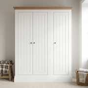 New England Painted triple Full Hanging Wardrobe
