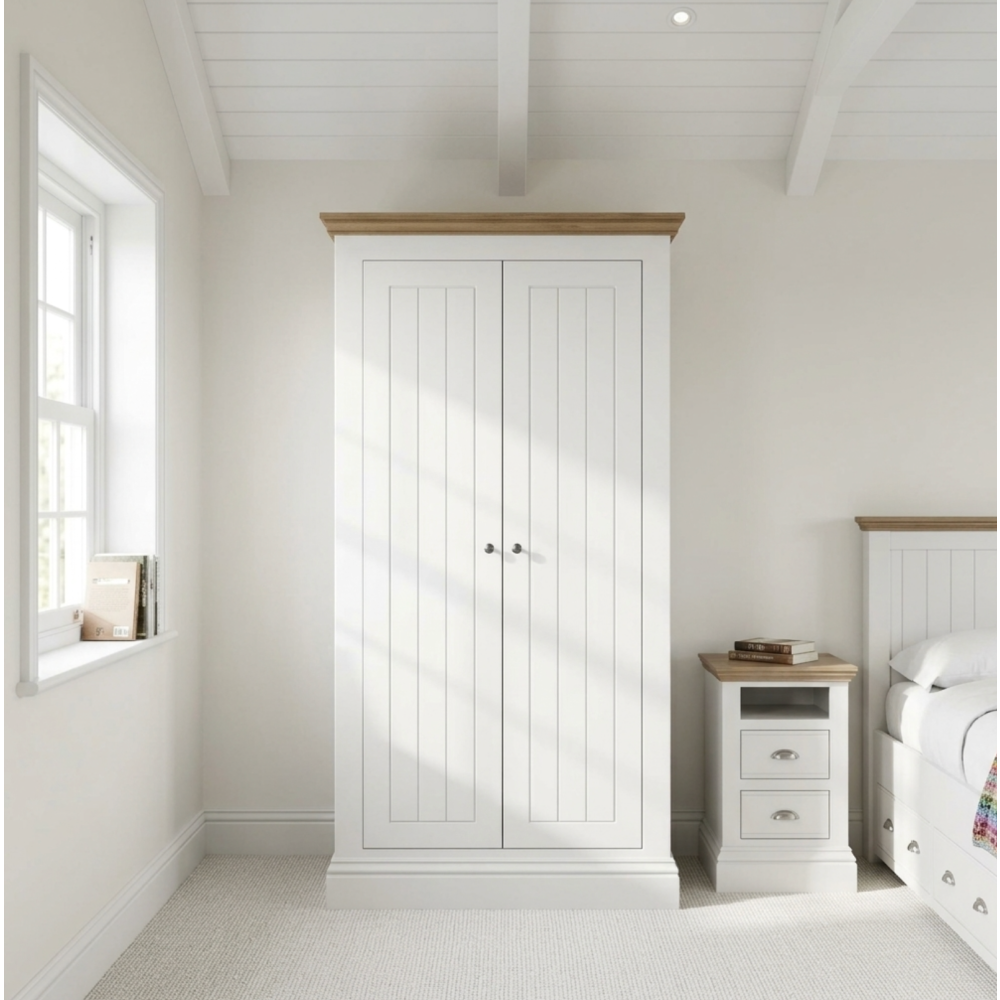 New England Painted 2 Door full hanging wardrobe