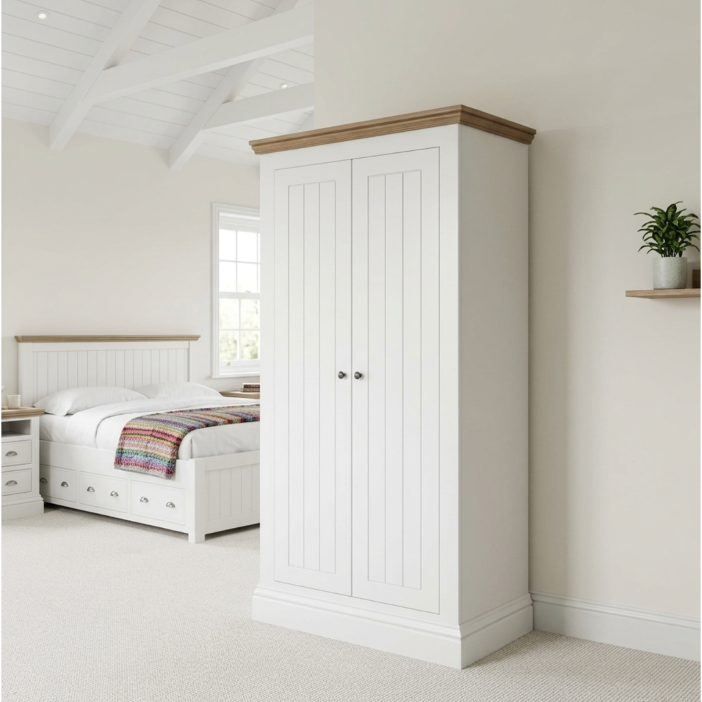 New England Painted 2 Door full hanging wardrobe