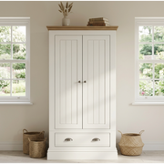 New England Painted 2 Door/2 drawer wardrobe