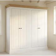 New England Painted 4 door wardrobe