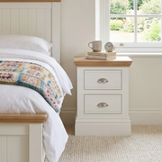 New England Painted 2 drawer bedside