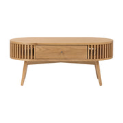Soho Oak Oval CoffeeTable with Drawer