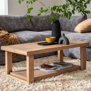 Oakley Reclaimed Wood Coffee Table in Rustic Buff Finish !New!