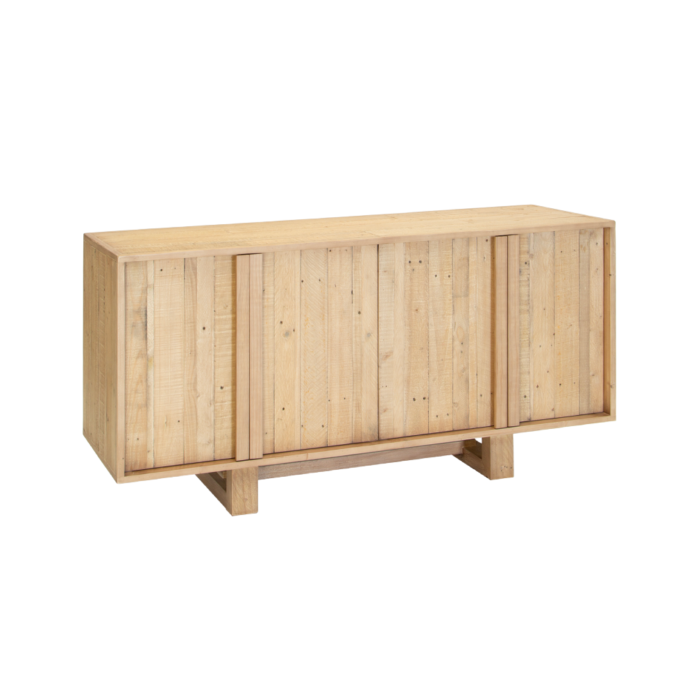 Oakley Reclaimed Wood Wide Sideboard in Rustic Buff Finish
