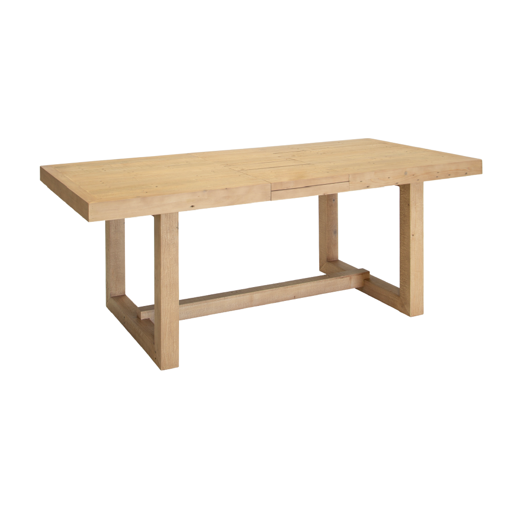 Oakley Reclaimed Wood 160-200cm Extending Dining Table in Rustic Buff Finish !New!
