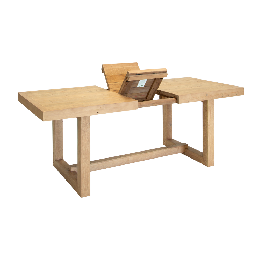 Oakley Reclaimed Wood 160-200cm Extending Dining Table in Rustic Buff Finish !New!