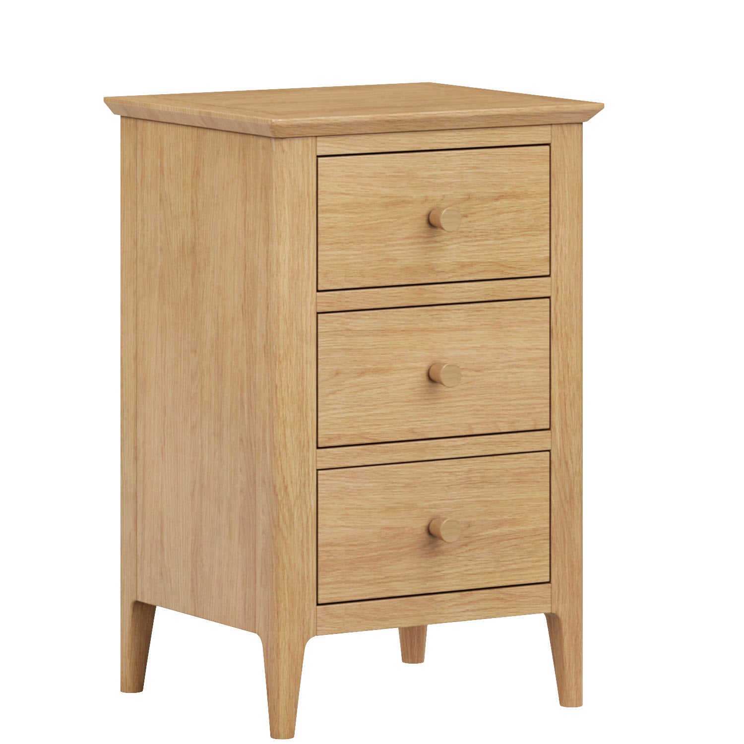 Markhus Oak 3 Drawer bedside