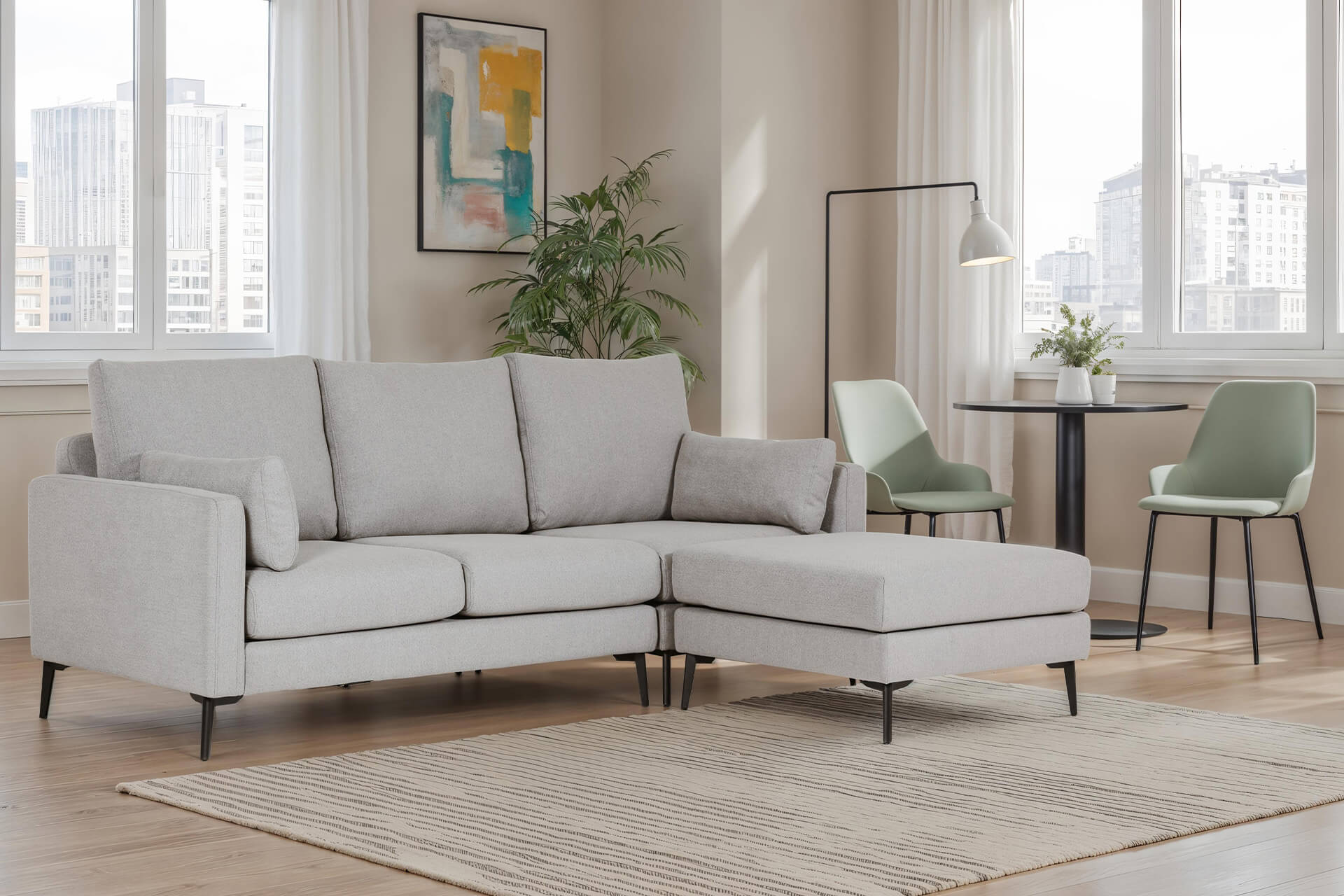 Raven Corner Sofa Greige