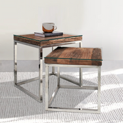 Railway Sleeper Nest Of 2 Tables