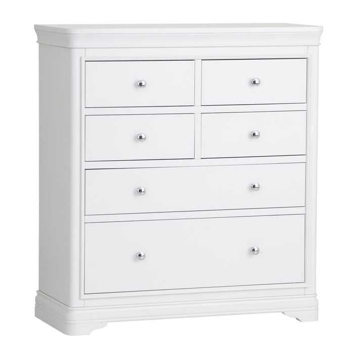 Dartmouth white 4 over 2 Chest of Drawers