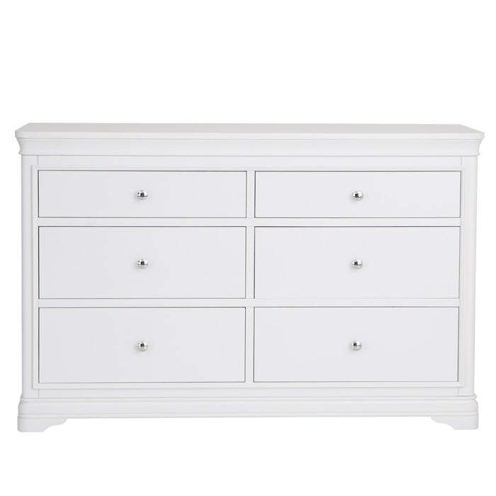 Dartmouth white 6 Drawer Wide Chest