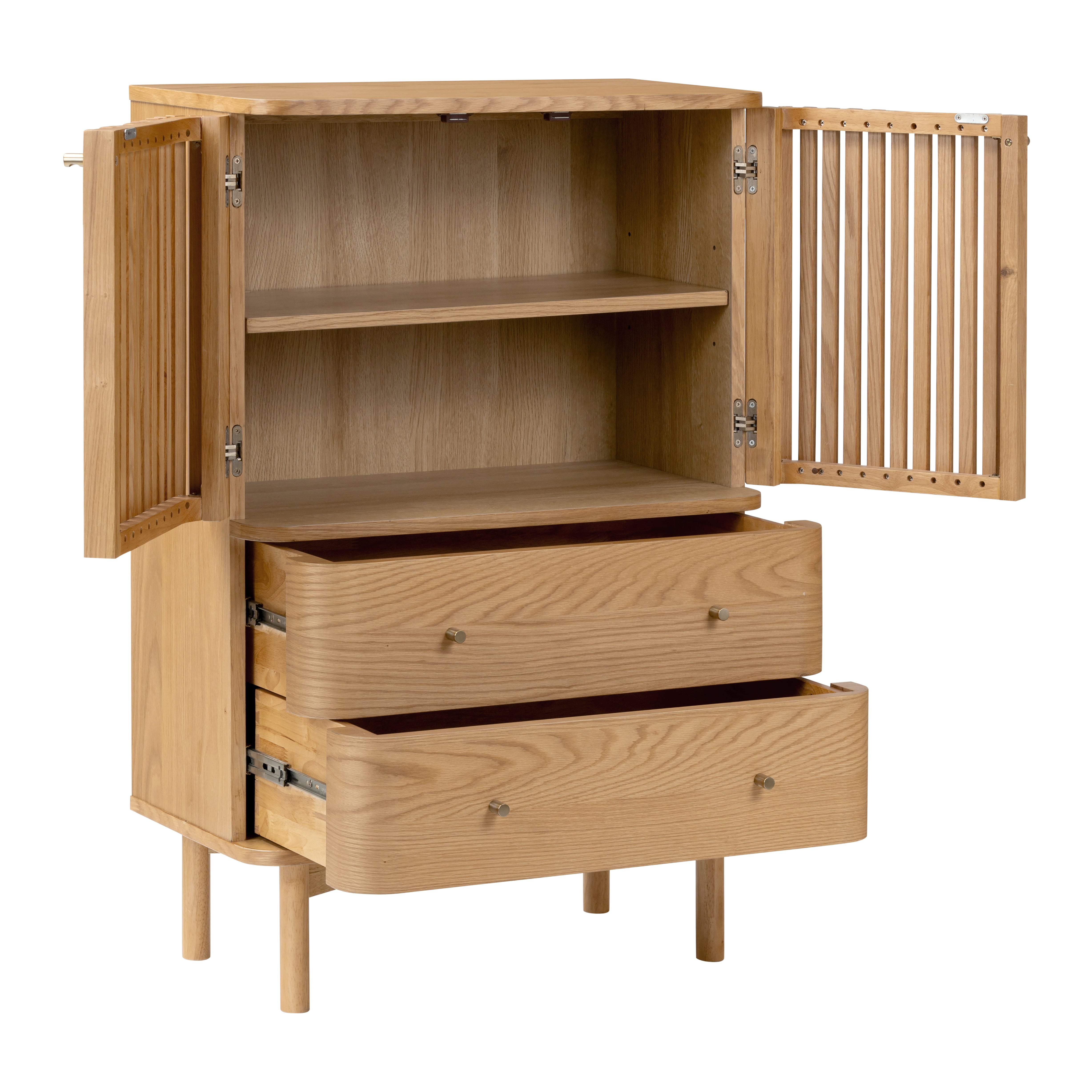 Soho Oak Shoe Cabinet