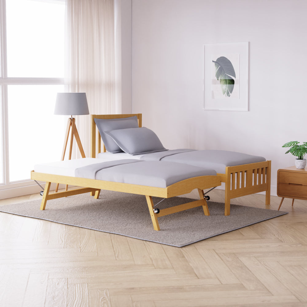 Scandi Natural Slat Guest bed