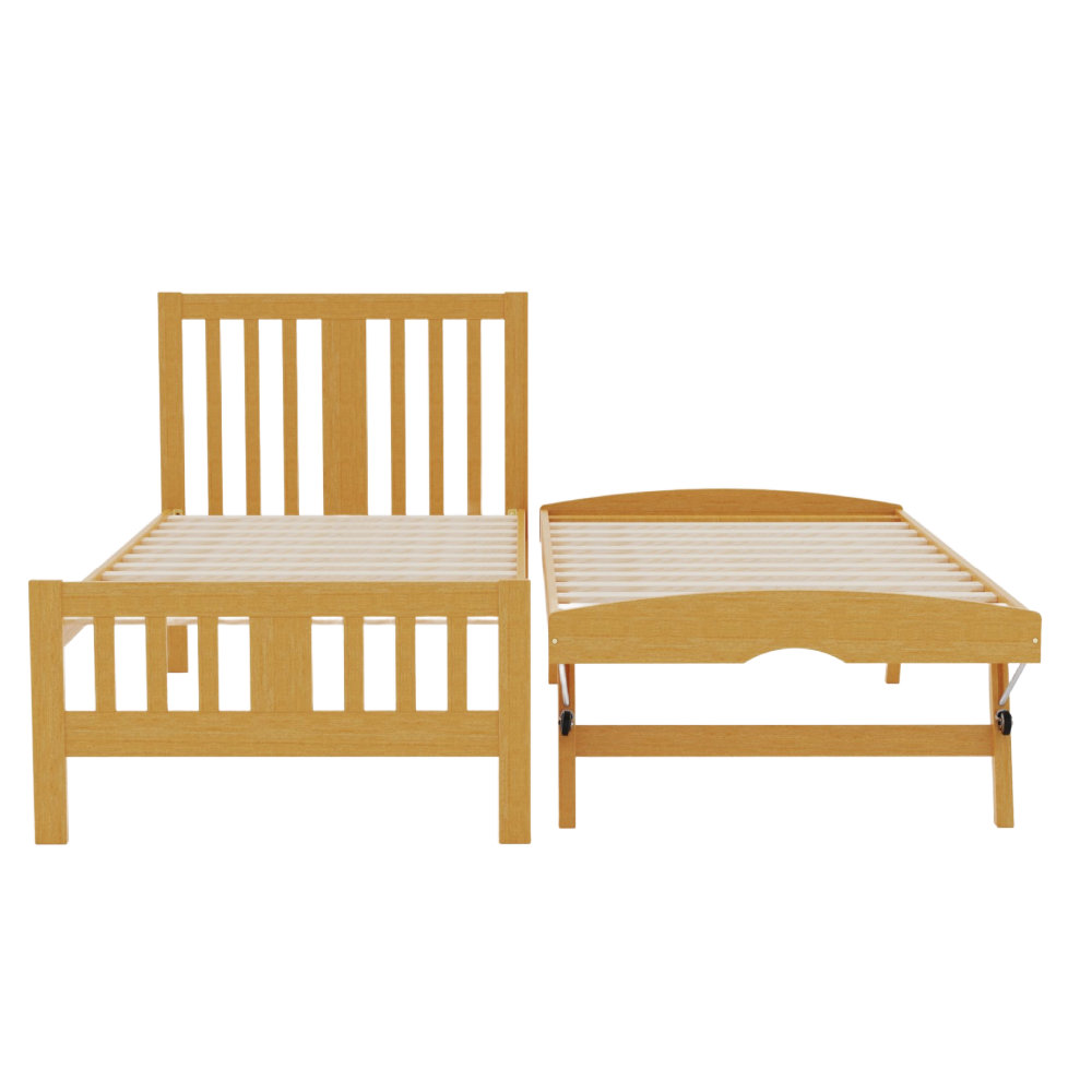 Scandi Natural Slat Guest bed