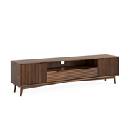 Enzo Walnut Wide 180cm Grooved TV Unit