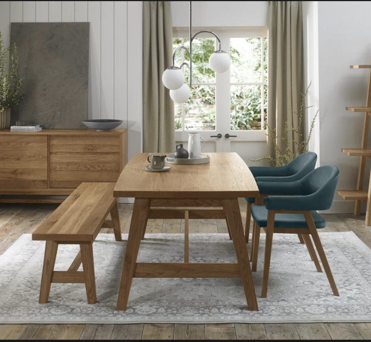 Camden Weathered Oak & Peppercorn 6 - 8 Seater Dining Table