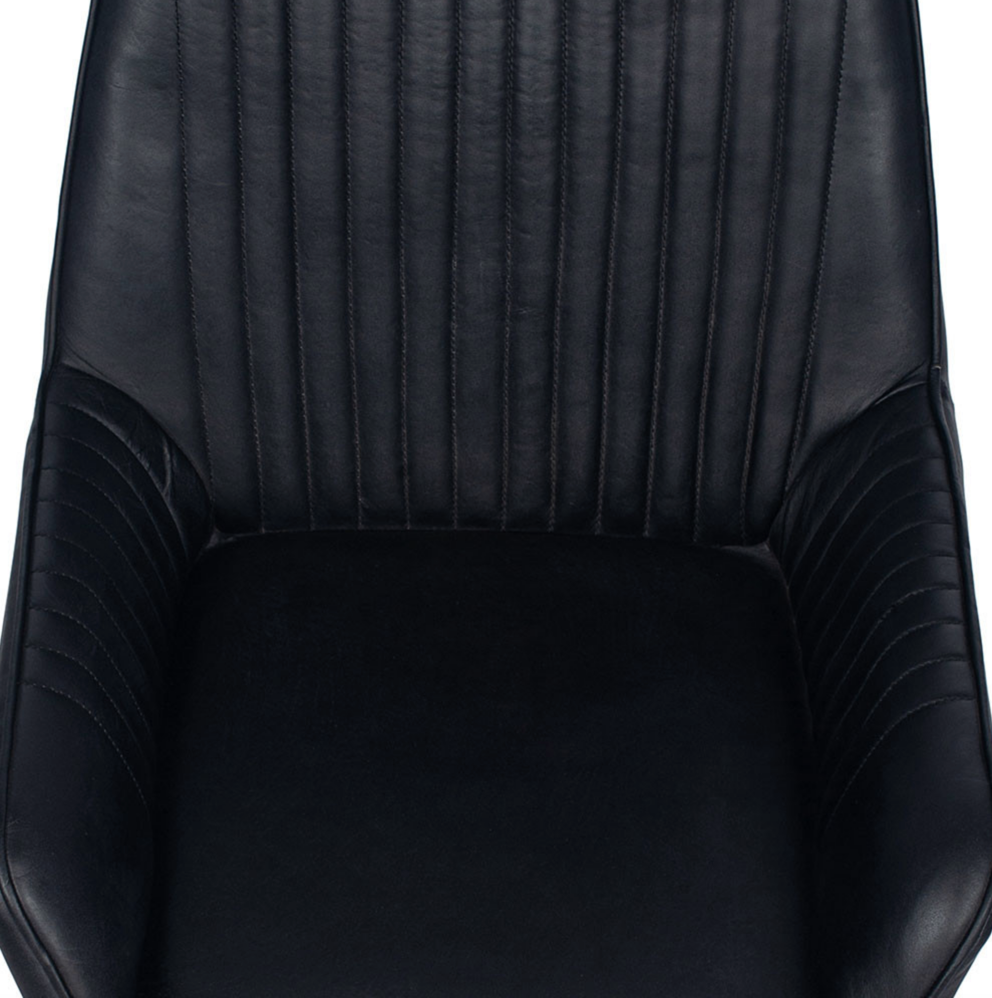 Giancomo Steel Grey Leather and Iron Dining Chair