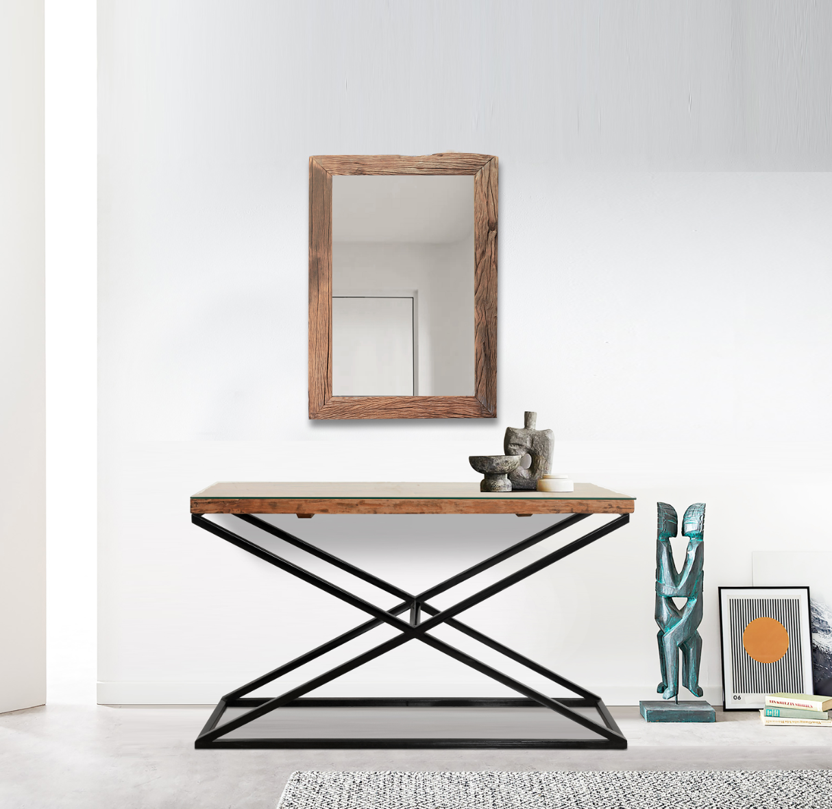 Phoenix Console Table With Glass
