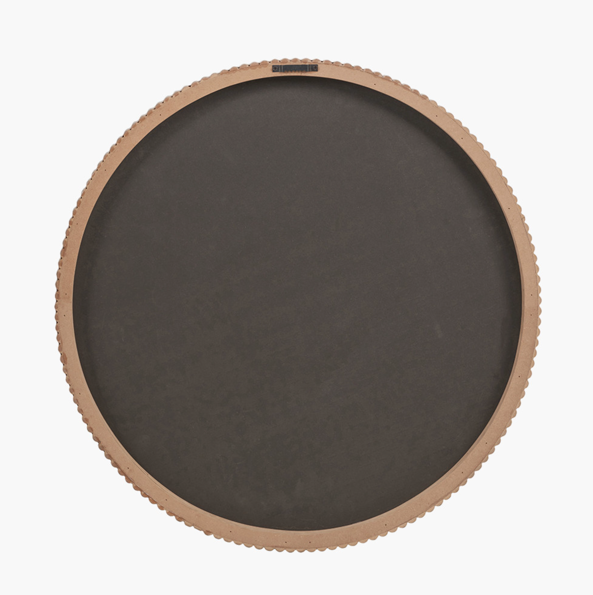 New Natural Oak Wood Veneer Textured Edge Round Wall Mirror