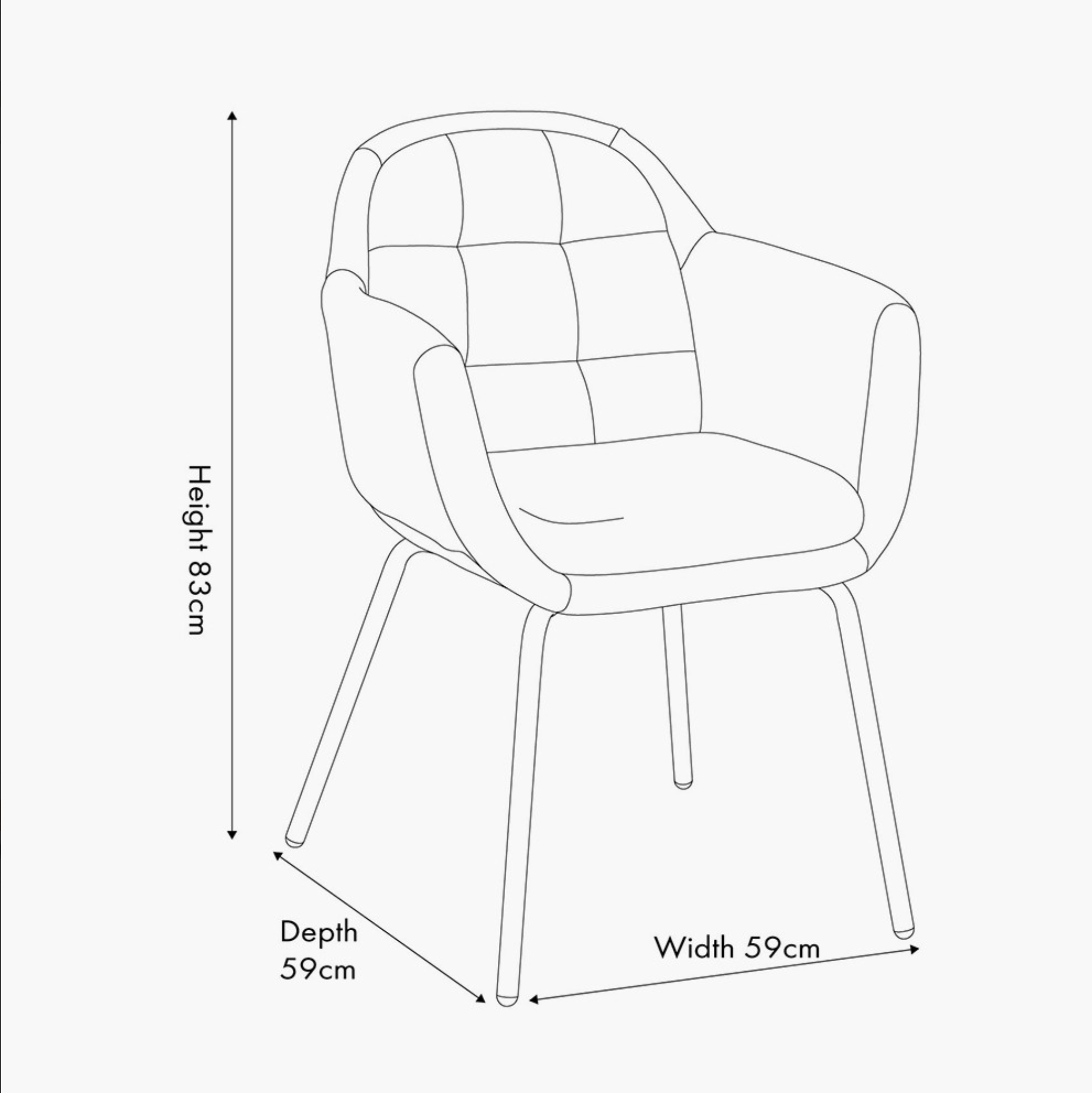 Alba Cinnamon Velvet and Black Metal Carver Dining Chair