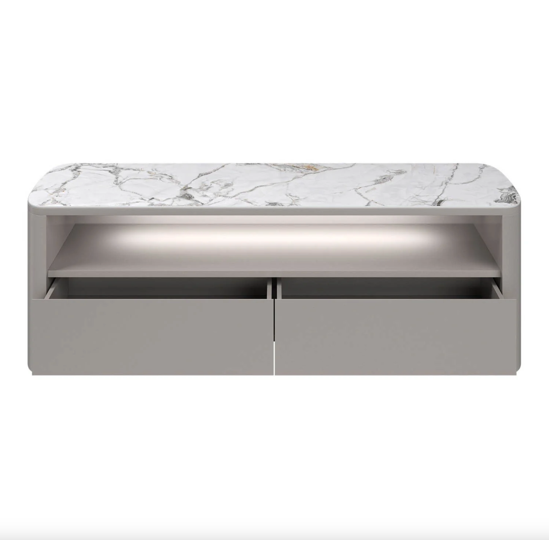 Milano TV-Unit with White Ceramic Top