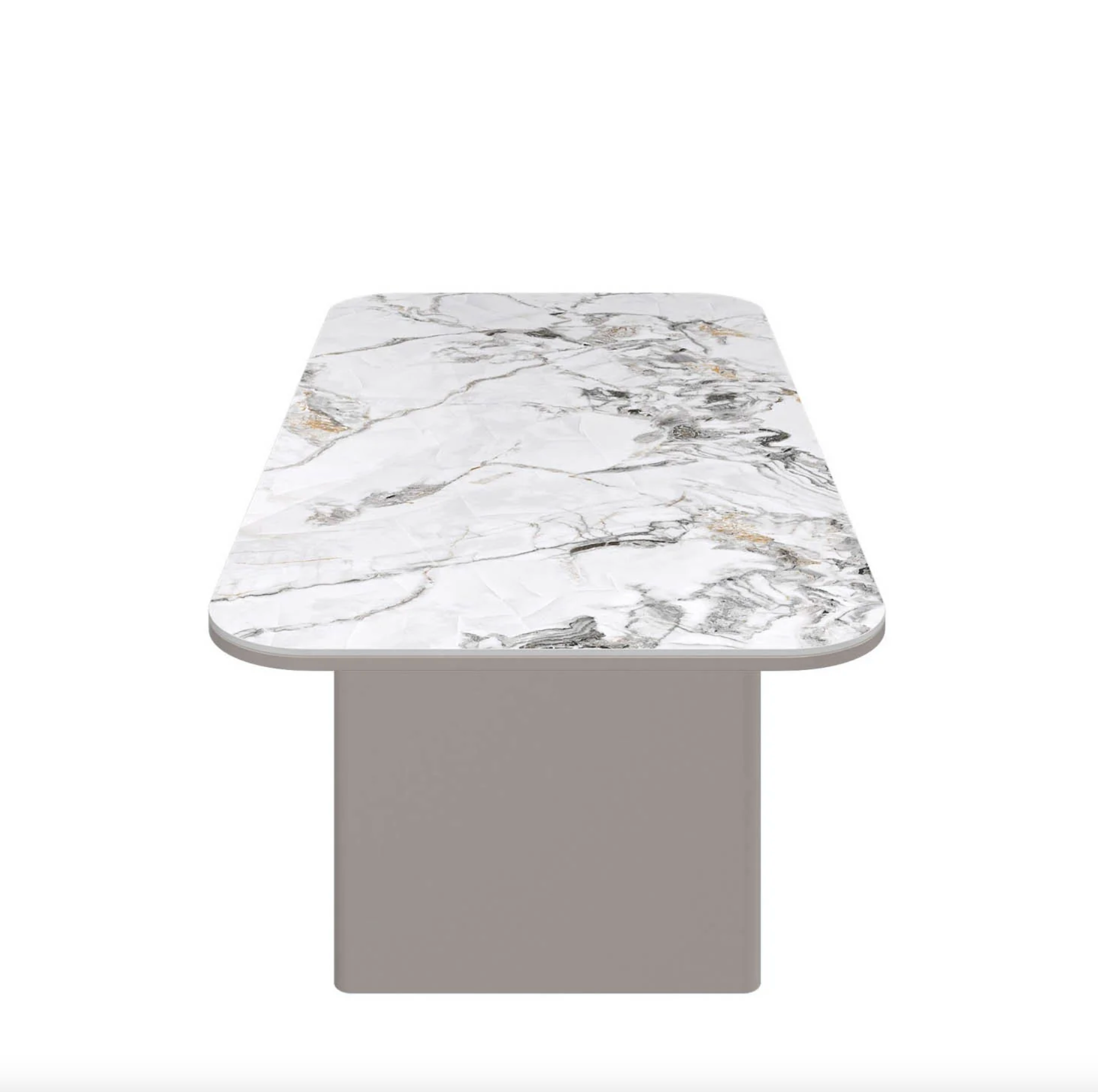 Milano White Sintered Stone Ceramic Top Coffee Table