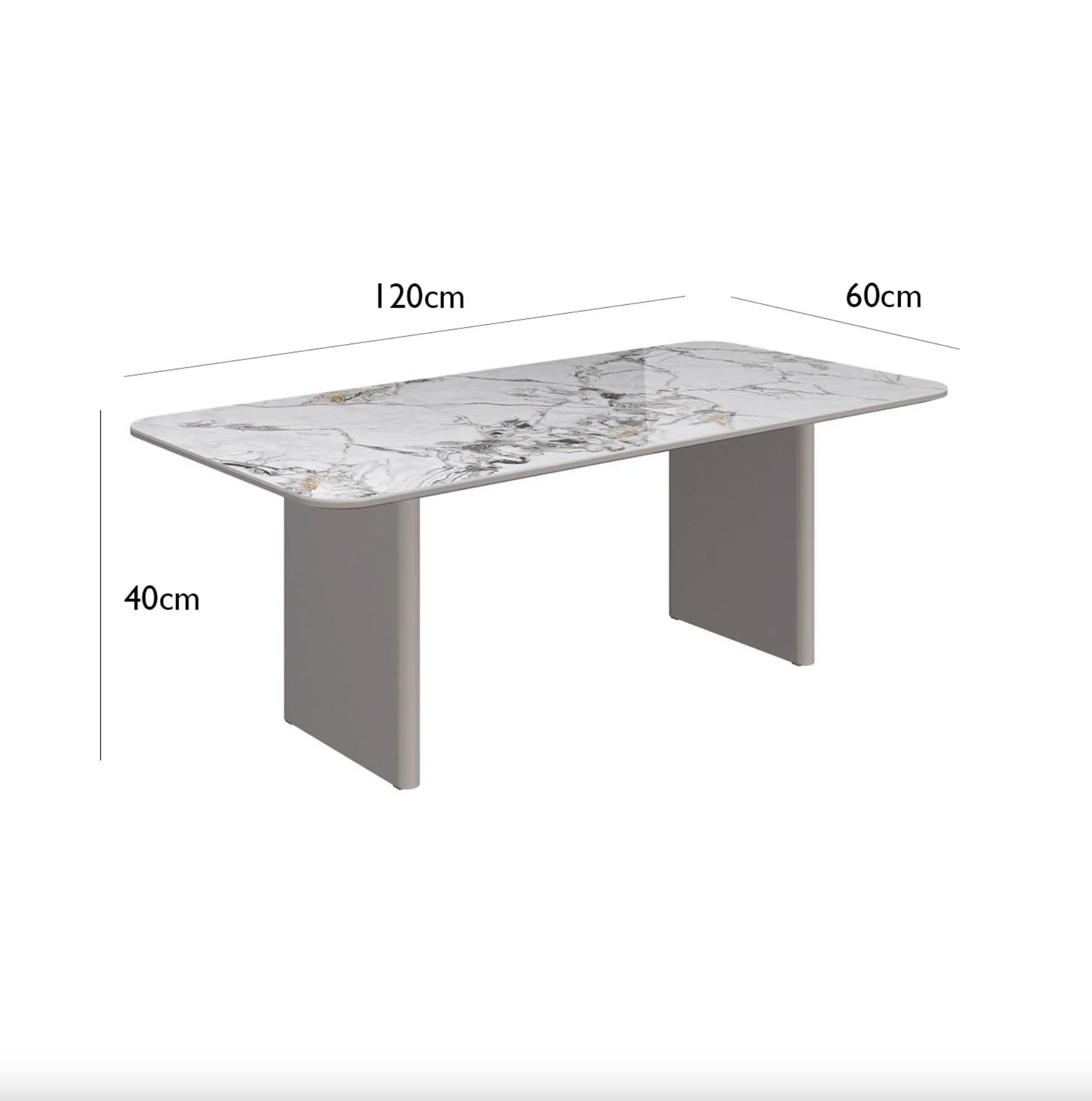Milano White Sintered Stone Ceramic Top Coffee Table