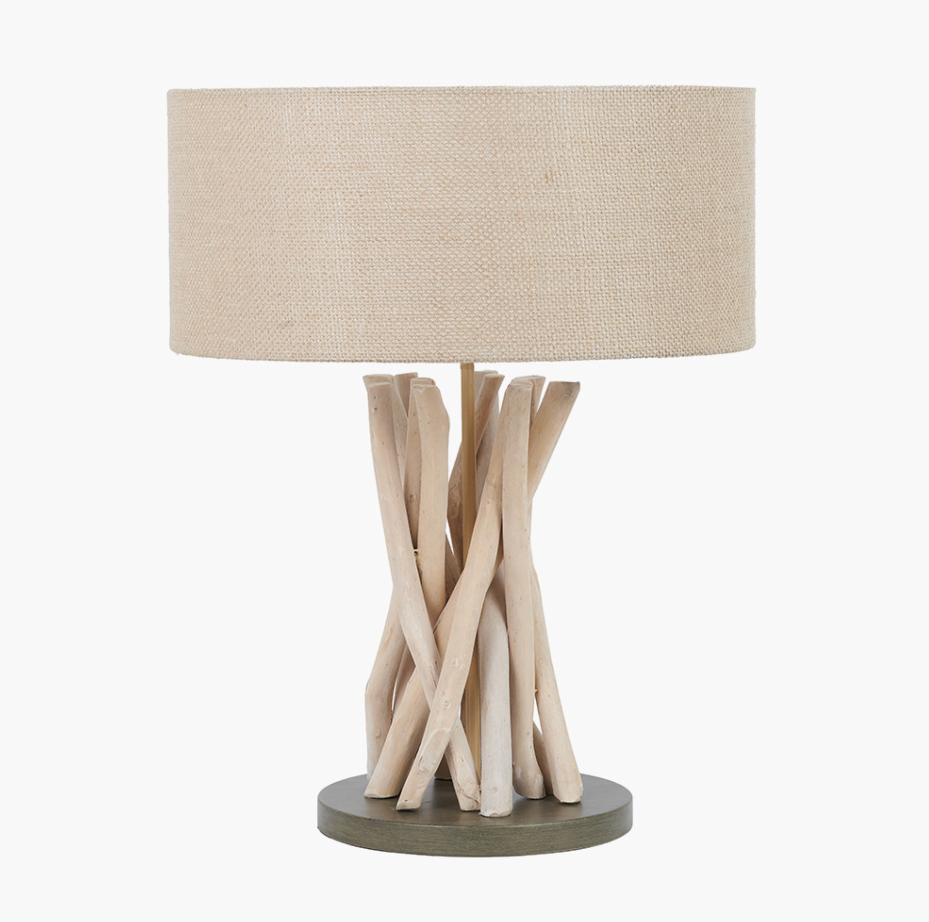 Derna Drift Wood & Natural Jute Table Lamp