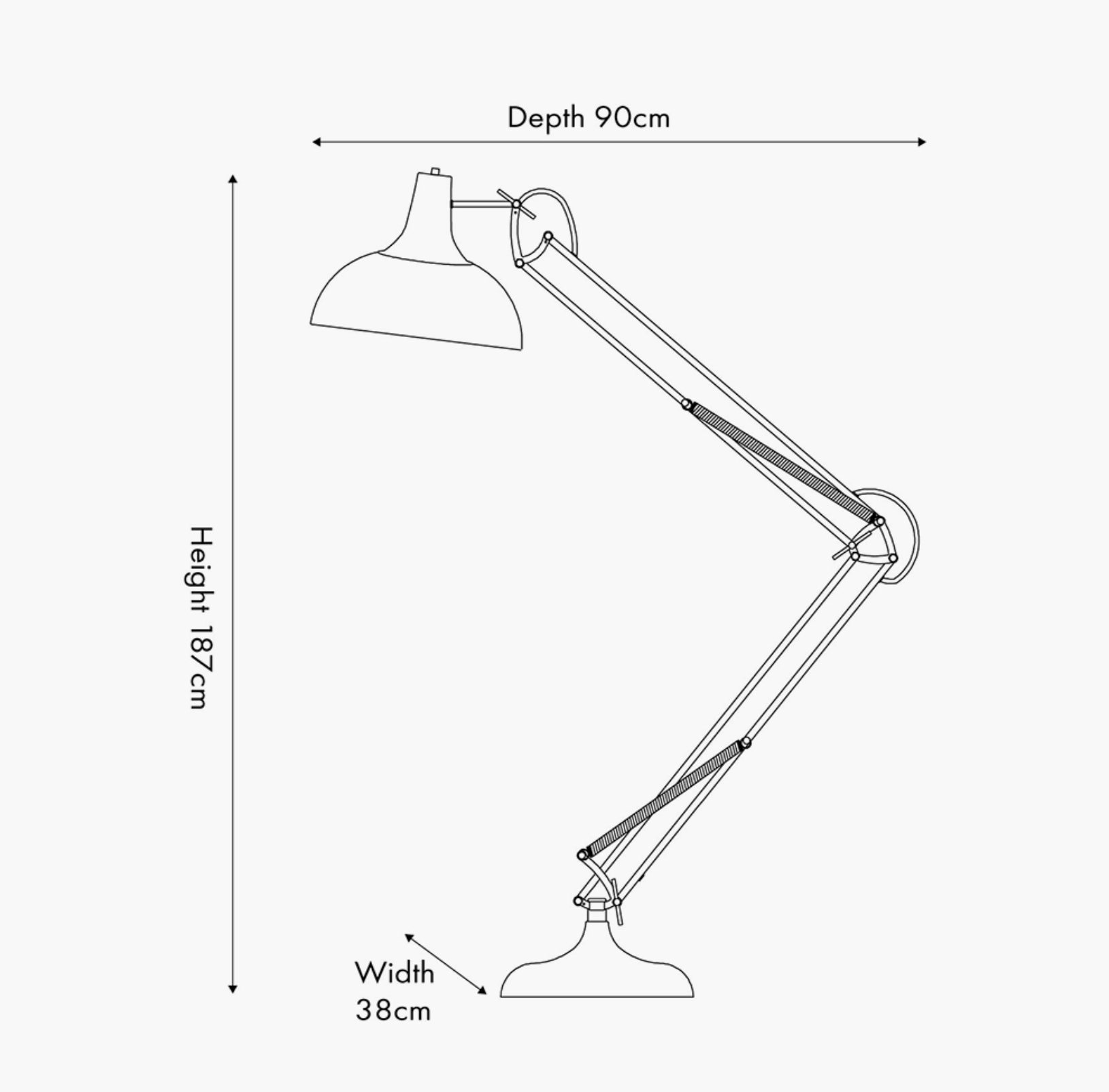 Alonzo Brass Metal Task Floor Lamp