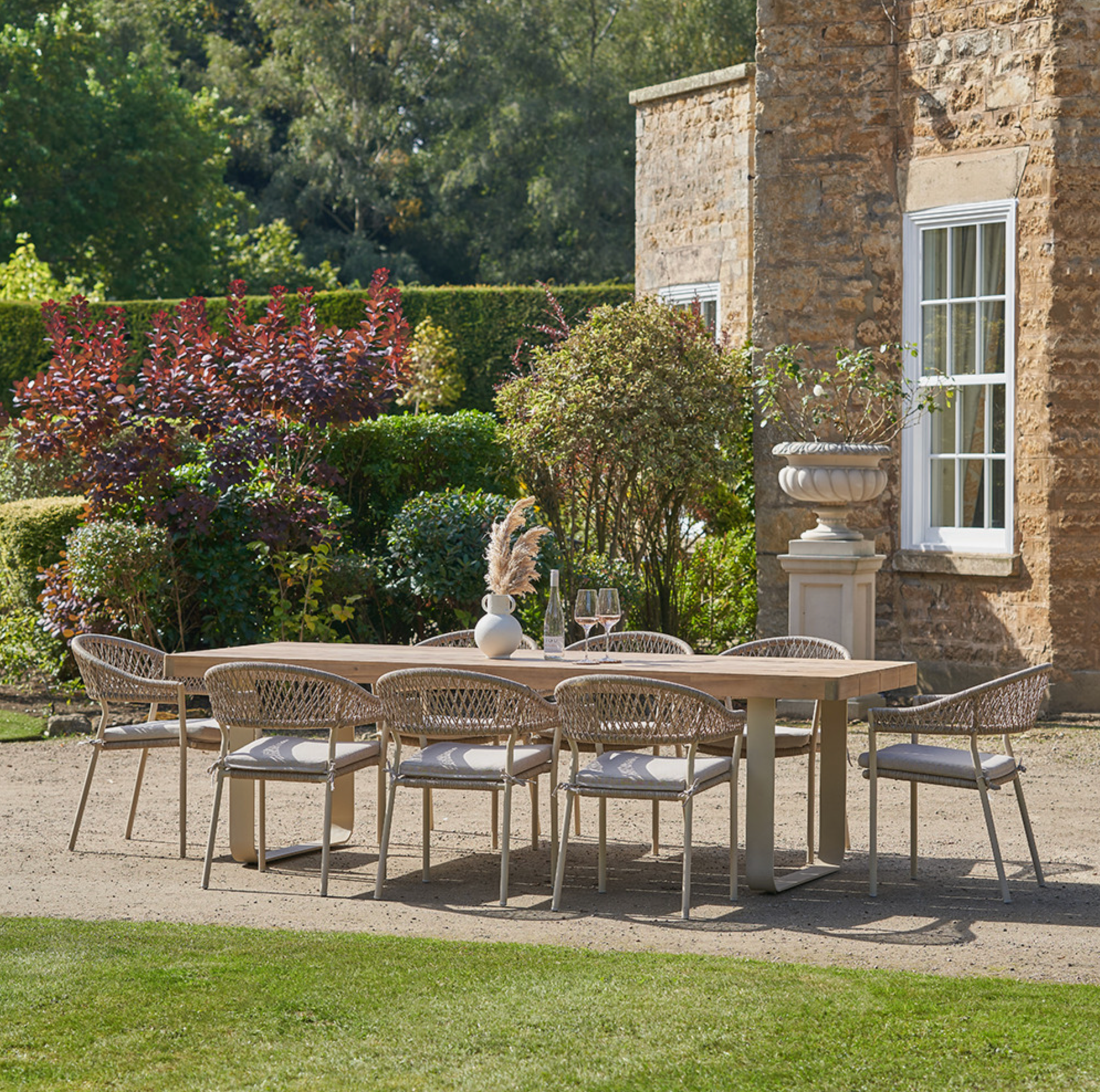 Osaka Latte Outdoor 8 Seater Dining Set