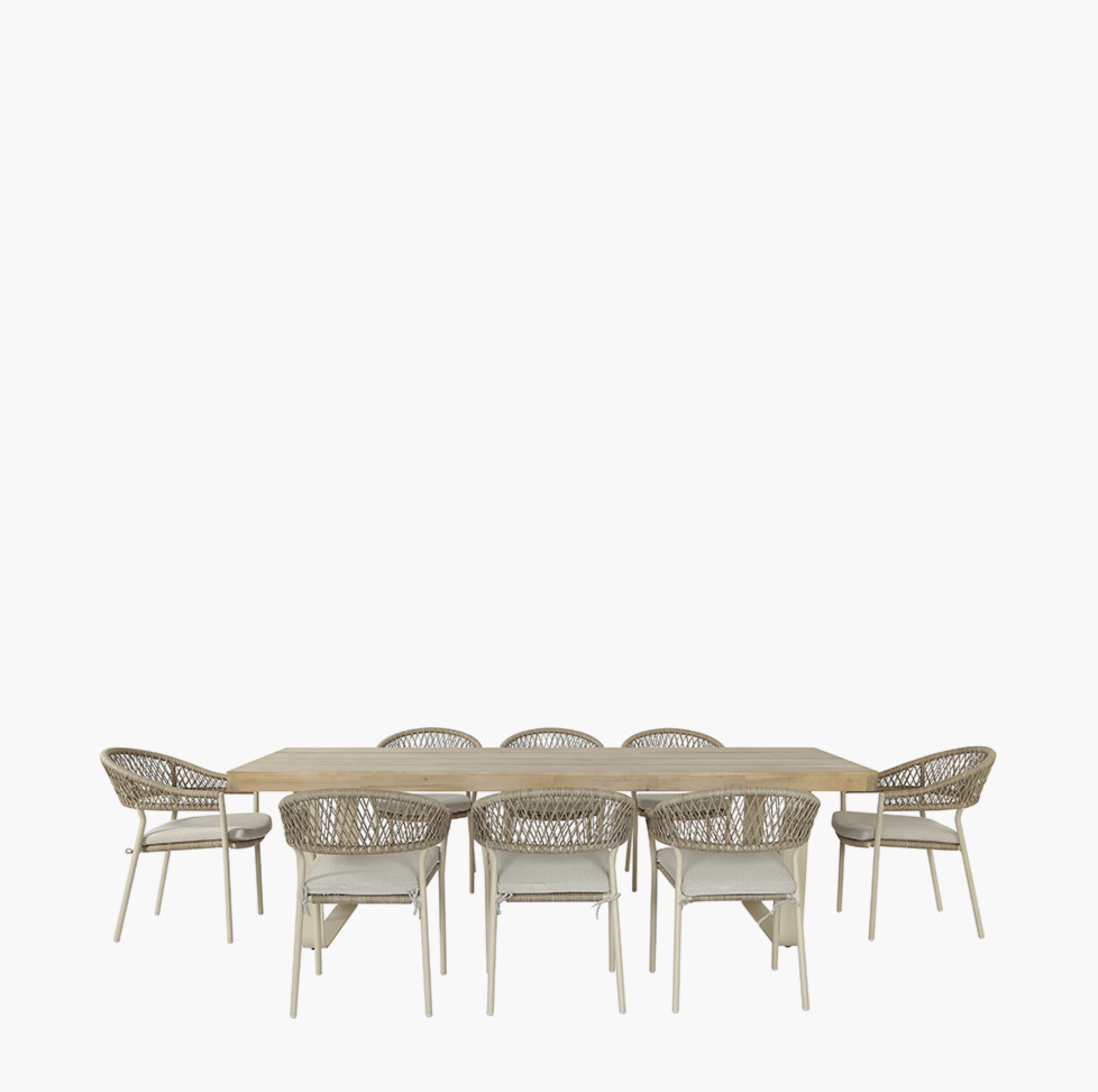 Osaka Latte Outdoor 8 Seater Dining Set